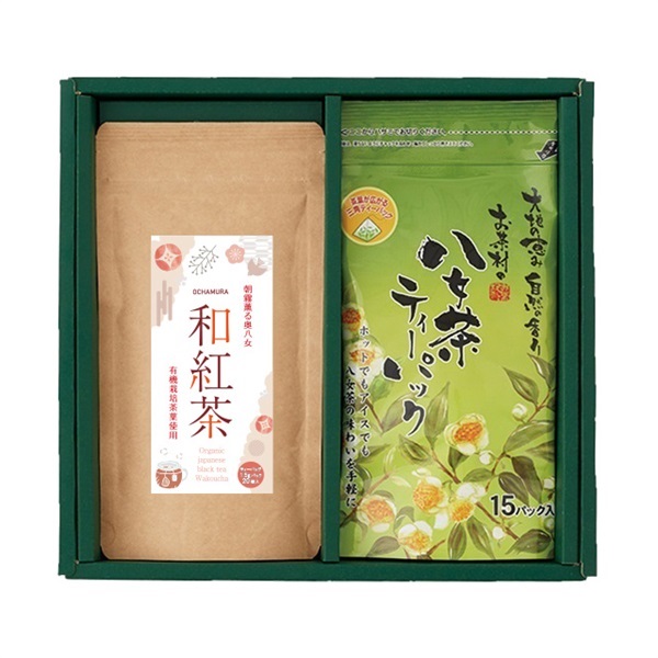 [ｷﾞﾌﾄ]和紅茶・八女茶TP詰合せ2本入