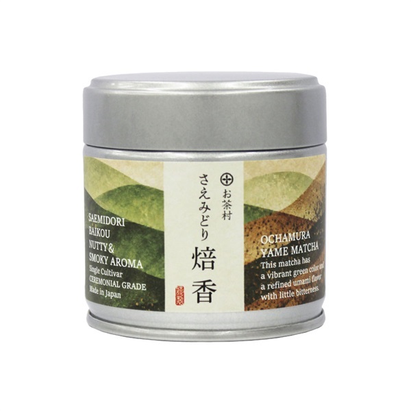 八女抹茶　焙香　30g（缶入）【BAIKOU】