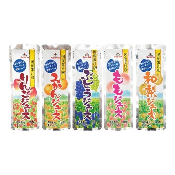 凍らせておいしい国産果汁100％ジュース　5種セット